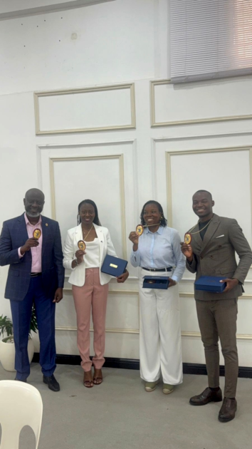 Image of Jethro International Civil Diplomats Diplomatas Civis Daniel Barwani com Dra. Palmira Francisco family doctor at Moçambique, Dra. Catarina Muianga cardiologist at Moçambique and Mr. Domingos Mande de Angola