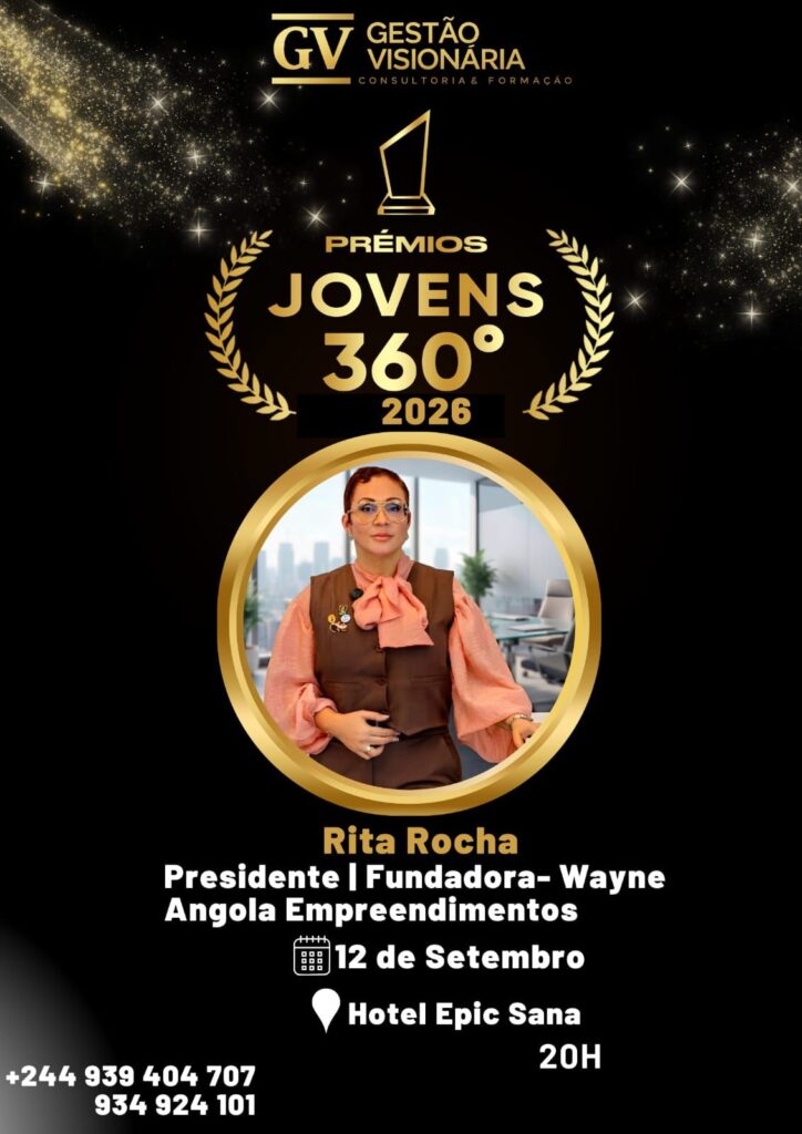 Civil Diplomat Rita de Cássia Rocha at the Prémios Jovens 360° – Angola 2026
