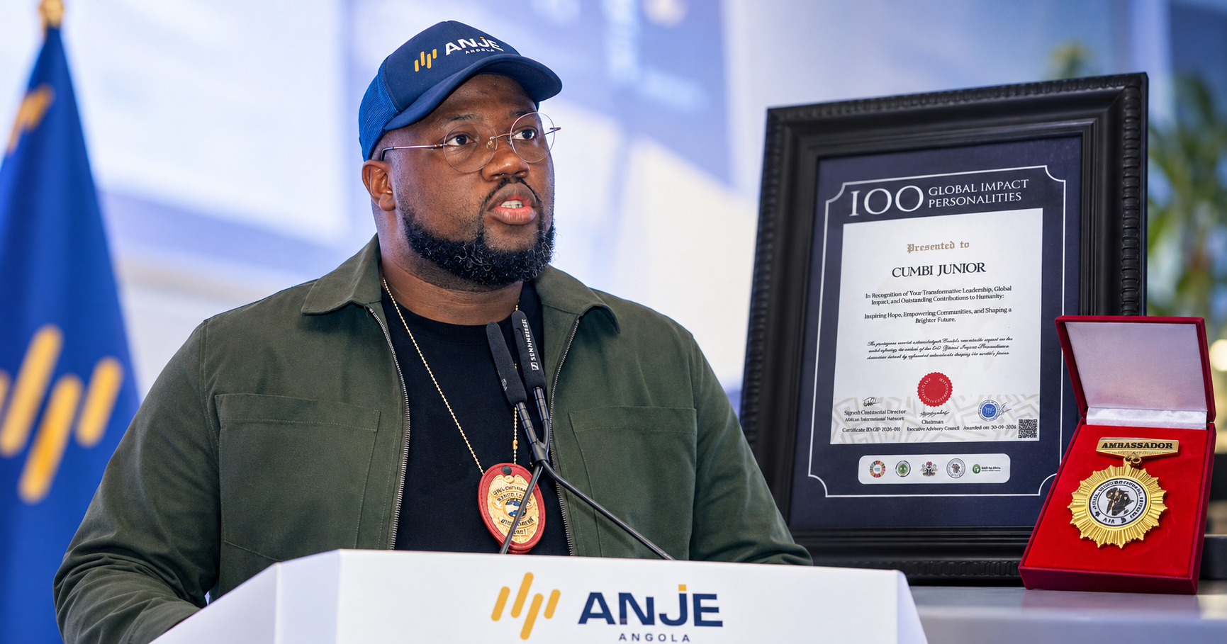 Civil Diplomat Cumbi Júnior has received recognition among the 100 Global Impact Personalities